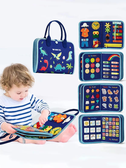 Montessori Toys Busy Board Toddler Sensory Activity Developing Board for Motor Skills， Educational Travel Activity Toys