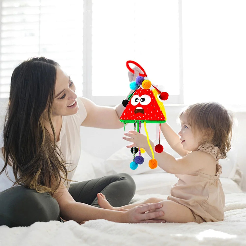 Sensory Toys for Babies Toddlers, Montessori String Learning Toys for Infant, Toddler, with Activity Bag and 10 Play Balls, Learning Counting, Expressions & Shape, Fine Motor Skills Toy